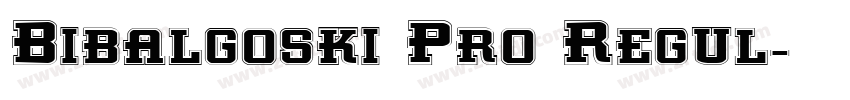 Bibalgoski Pro Regul字体转换